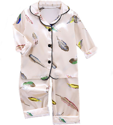 Bold N Elegant Baby Boys & Baby Girls Casual Shirt Pyjama(Off White)