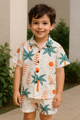 morecollection Boys Casual Shirt Shorts(Multicolor 22)