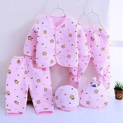 MOMNIKIDS Baby Boys & Baby Girls Casual Vest Pyjama(Pink)