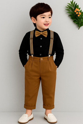 Bleckz Someck Boys Party(Festive) Shirt Pant(Black)