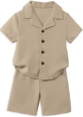 Billion Baby Boys Casual Shirt Shorts(BEIGE)