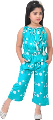 LINK KWALITY Girls Party(Festive) Top Pant(Light Blue)