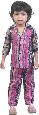 Hubkick Boys & Girls Casual Shirt Pant(multi)