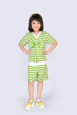 PORPY Girls Party(Festive) Top Shorts(Mint Green)