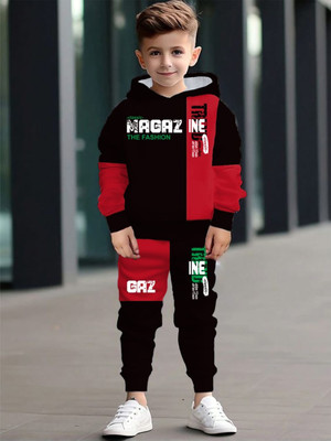 DRUZZEE Baby Boys & Baby Girls Casual T-shirt Track Pants(RED)