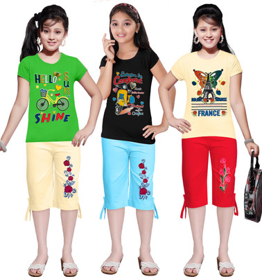 KS KOARRA Girls Casual T-shirt Track Pants(63 MULTICOLOURRS)