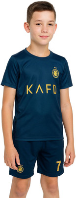 BUGOAT Boys & Girls Casual T-shirt Shorts(Blue)