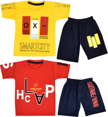 MA GROUPS OF CREATION Baby Boys Casual T-shirt Capri(MULTICOLOR)