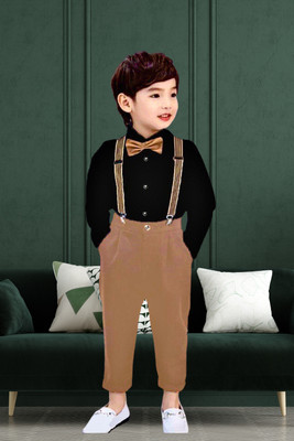 Jhrey creation Baby Boys Party(Festive) Shirt Pant(Black)