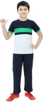 Chandrika Boys Casual T-shirt Trouser(GREEN)