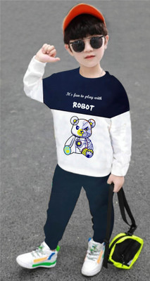 Born Fit Boys Casual T-shirt Pant(NAVY)