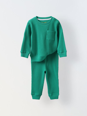 Spunkies Baby Boys & Baby Girls Casual Track Suit Track Pants(TURQ)