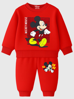 DISNEY BY MISS & CHIEF Boys Mickey Casual Sweatshirt Track Pants(Red 206)