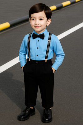 Bleckz Someck Boys Party(Festive) Shirt Pant(Blue)
