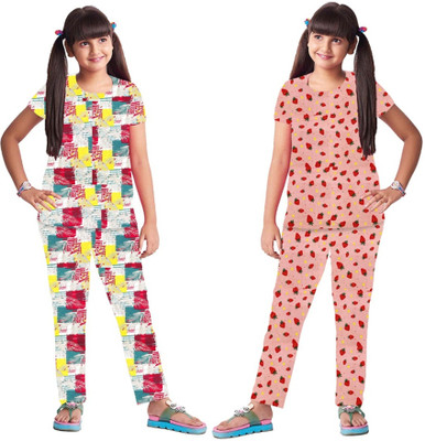 BARATHIDEVI TEX Girls Casual Top Pant(COMBO3)