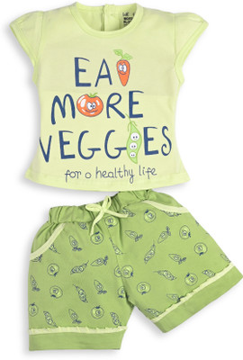 Wonder Klothes Girls Casual Top Pant(Green)
