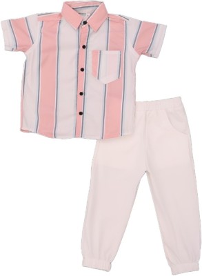 OYZA Baby Boys Party(Festive) Shirt Pant(Pink)