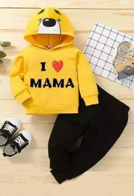 IFA COLLECTION Boys & Girls Casual Sweatshirt Trouser(Yellow)