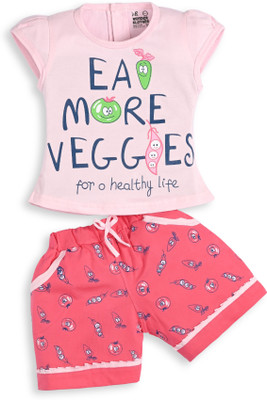 Wonder Klothes Girls Casual Top Pant(Pink)