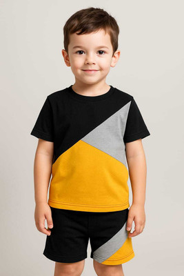 CHAIHAN HUB Boys & Girls Casual T-shirt Shorts(YELLOW)
