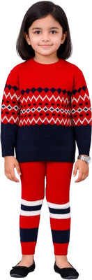 MEGHA SHRISTY ENTERPRISES Boys & Girls Casual Sweater Pyjama(Red1)