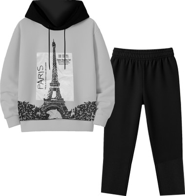 UNFLD Boys & Girls Casual Sweatshirt Pyjama(Grey)