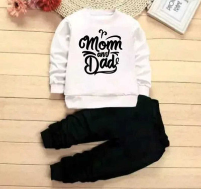 Online Loot Store Baby Boys & Baby Girls Casual T-shirt Trouser(white)