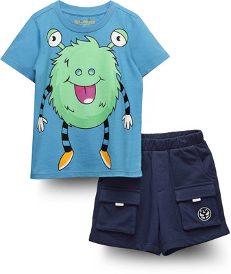 Spunkies Boys Casual T-shirt Pant(BLUE)