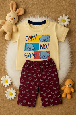 DRITI Baby Boys Casual T-shirt Shorts(PEACH)