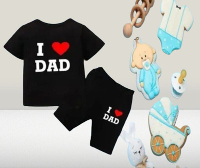 MALTOSH Baby Boys & Baby Girls Casual T-shirt Shorts(Black)