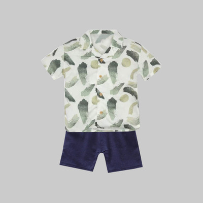 Sajavat Baby Boys Casual Shirt Shorts(ULKA_BLUE_White)