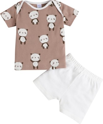 Baby Eli Baby Boys Casual T-shirt Shorts(White)