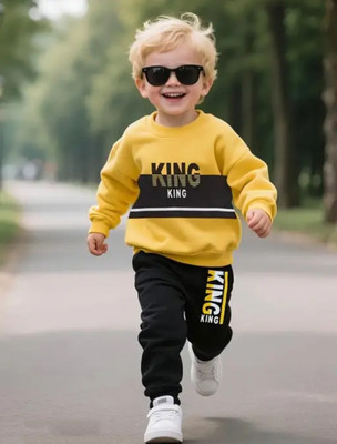 Aazeen fashion Baby Boys Casual T-shirt Pant(LEMON GOLD)