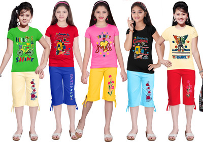 KS KOARRA Girls Casual T-shirt Track Pants(216 MULTICOLOURRS)