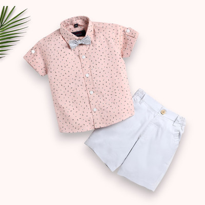 StyleDust Baby Boys & Baby Girls Casual Shirt Shorts(1002_FANTA)