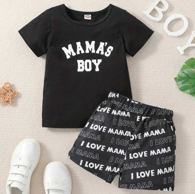 SHREE SHYAM TEXTILE Baby Boys Casual T-shirt Shorts(Black)