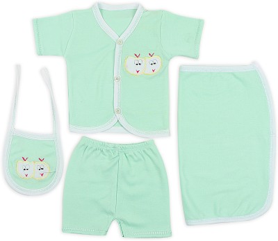 Tiny Tooth Baby Boys & Baby Girls Casual T-shirt Shorts(green)