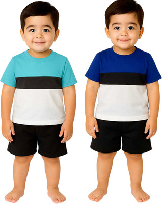 SEGRO Baby Boys & Baby Girls Casual T-shirt Shorts(MINT, ROYAL)