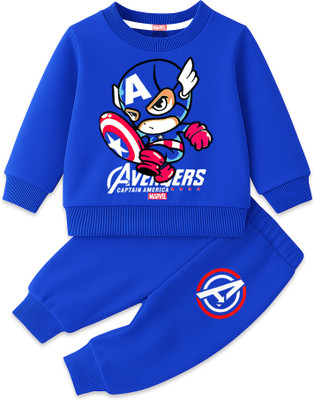 MARVEL BY MISS & CHIEF Boys Avengers Casual Sweatshirt Track Pants(Blue 195)