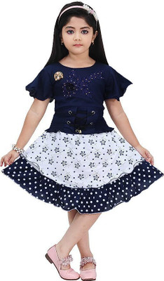 MYTEX FASHION Girls Casual Dress Skirt(Blue)