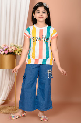 HouseOfCommon Girls Party(Festive) Top Pant(BLUE)