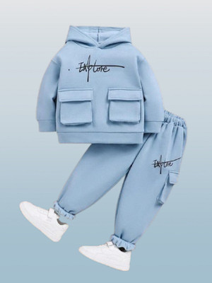 dhairyatraders Baby Boys & Baby Girls Casual Sweatshirt Track Pants(Light Blue)