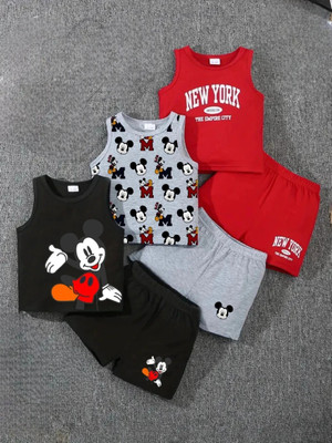 Mimmy Kids Baby Boys & Baby Girls Casual T-shirt Shorts(Mullticolor)