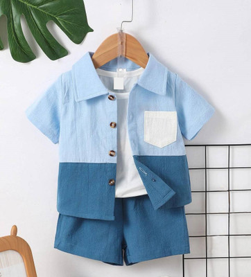 Elite Baby Boys Party(Festive) Shirt Shorts(Sky)