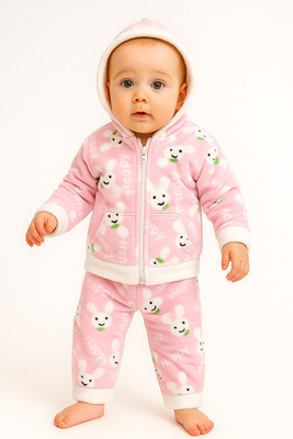 Fly Step Baby Boys & Baby Girls Casual Dress Pyjama(Pink)