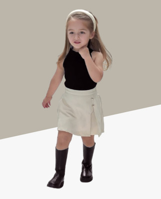 MENVVY Baby Girls Party(Festive) Top Shorts(BLACK)