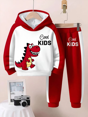 ELPIXIE FASHION Baby Boys & Baby Girls Casual T-shirt Track Pants(RED)
