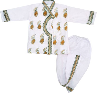 KIDS PARYANIS Baby Boys & Baby Girls Party(Festive) Kurta Dhoti Pant(WHITE)