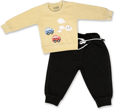 Joy Kids Baby Boys Casual Sweatshirt Track Pants(Khaki)