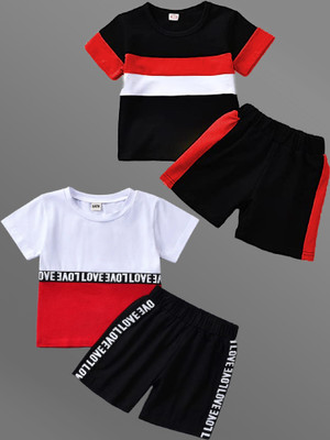Helpom Baby Boys & Baby Girls Casual T-shirt Shorts(Multi)
